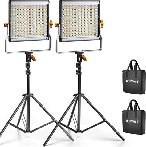 Neewer 2-Pack Dimmable Bi-Color 480 LED Video Light